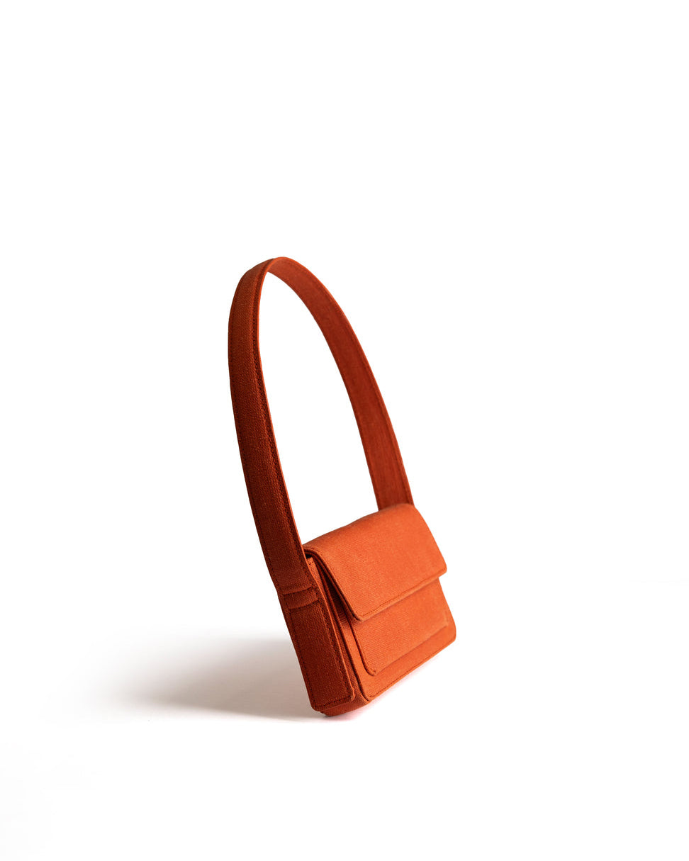 Plain Shoulder Bag - Orange
